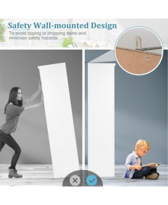 70'' Storage Cabinet Freestanding Pantry Cabinet w/2 Doors & 5 Shelves