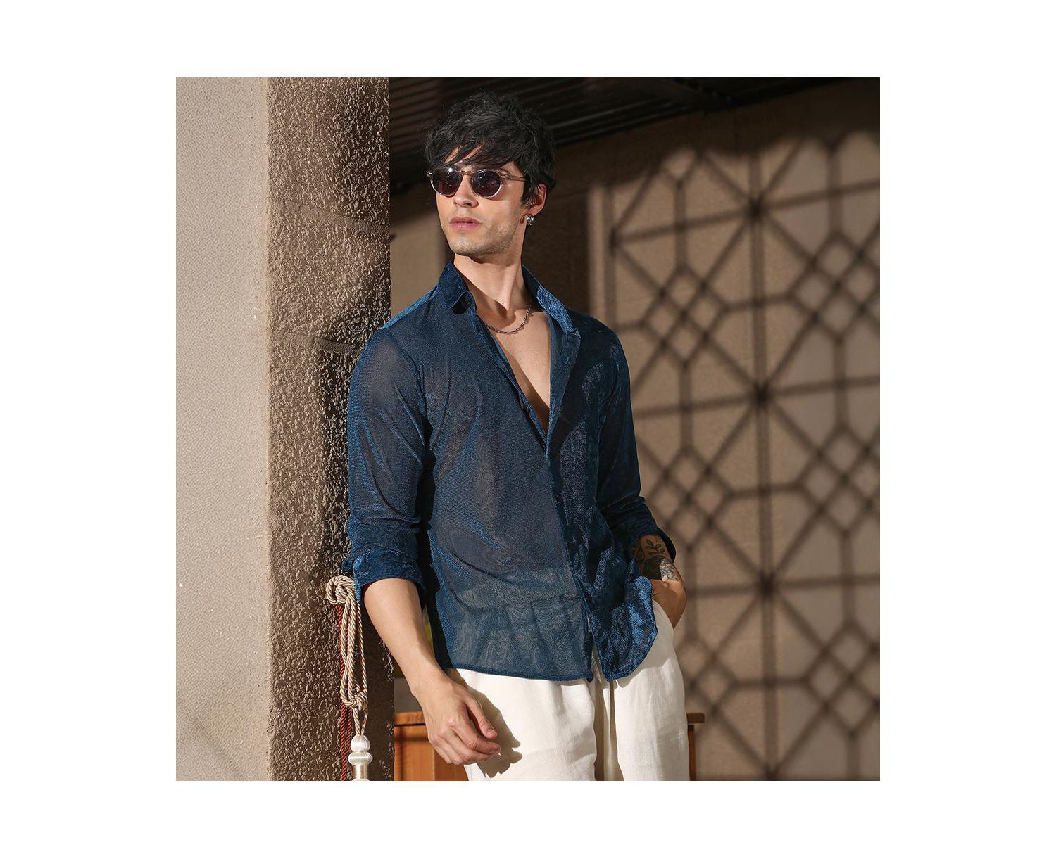 Men's Men 's Solid Velvet Shirt