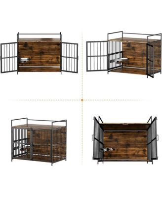 41 in. Indoor Heavy Duty Sturdy Dog Crate Furniture-Style Cages for Large Dogs