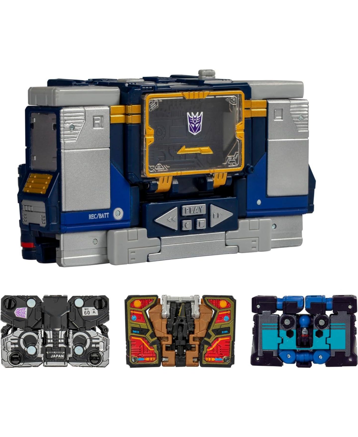 Детские фигурки Transformers G1 Universe Soundwave Voyager Class 4-Piece Set Action Figure, Ages 8+ — фото 3