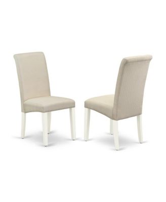 3-Piece Wood Linen Fabric High Back Comfortable Dining Set