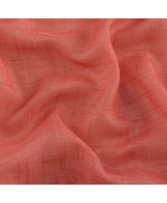 2 Pack Lux Thread Premium Woven Grommet Top Sheer Curtain Panels - Spice