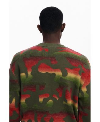 Men's Striped animal sweater