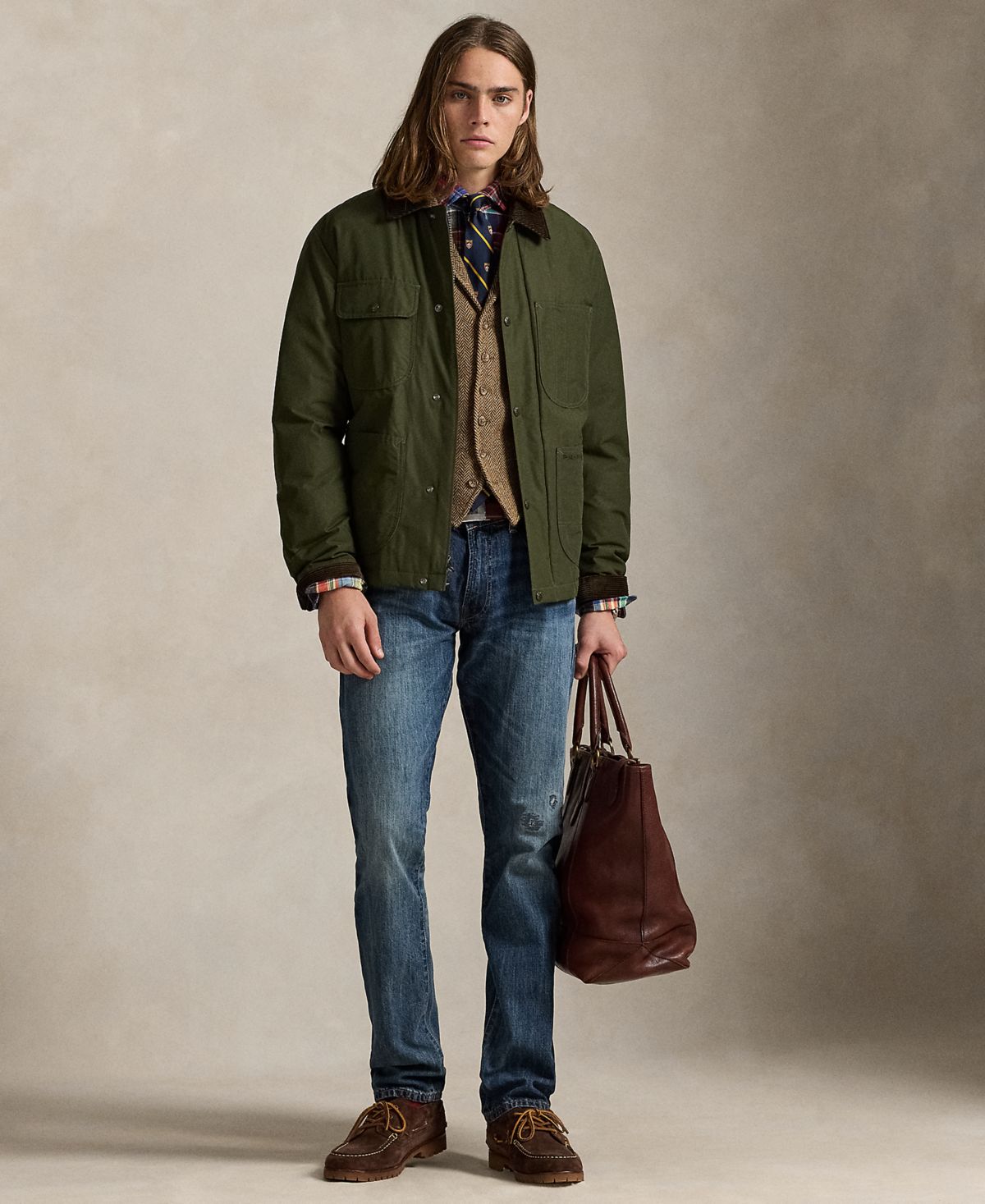 Мужские зауженные прямые потертые джинсы Varick