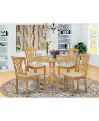5 PC Kitchen nook Dining set-round Kitchen Table and 4 Kitchen Chairs