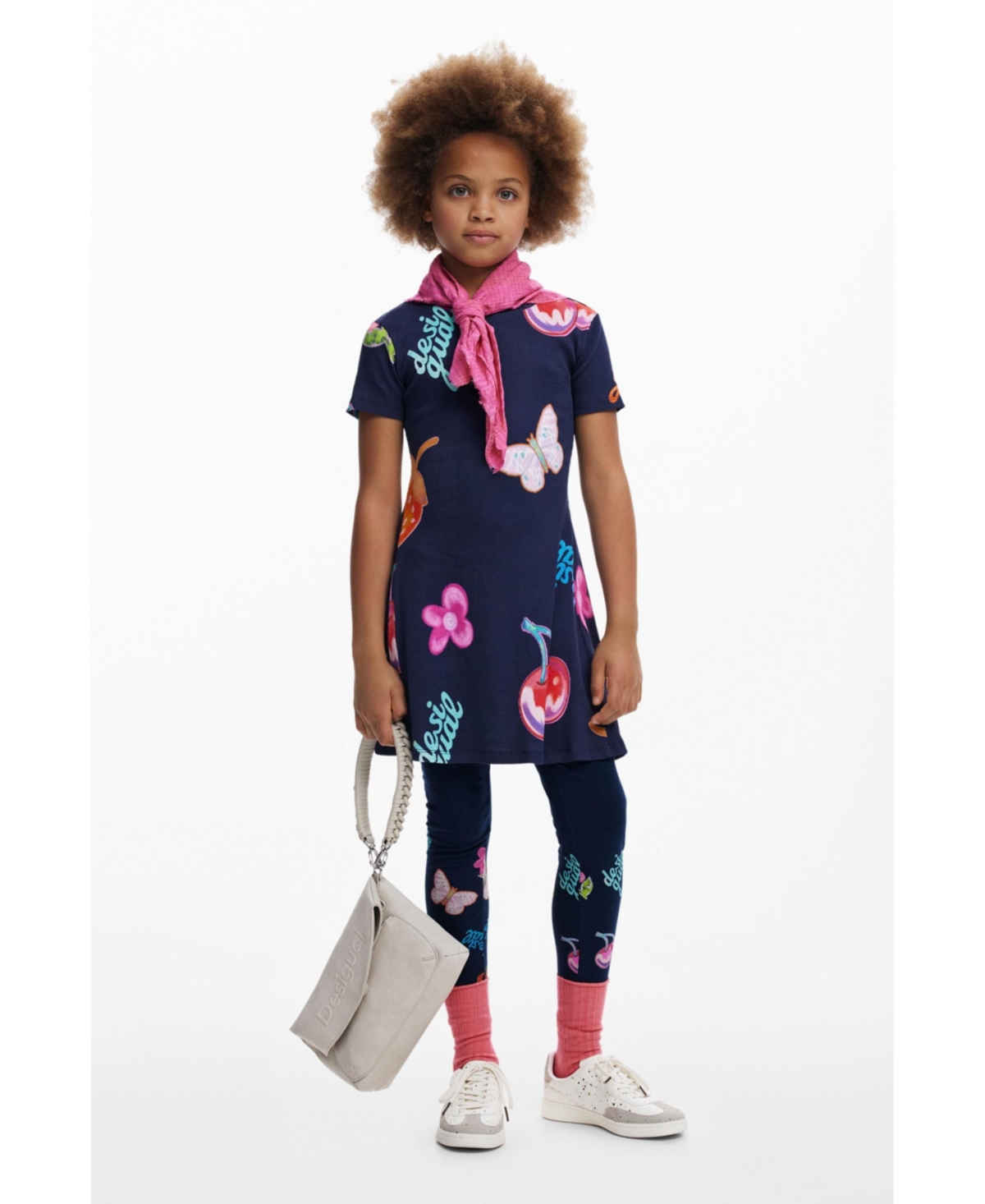Desigual Girls Girls's Fruit Skater Dress In Blue