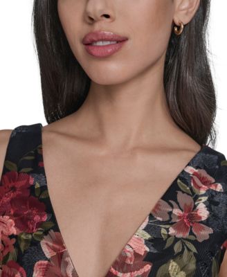 Petite Sleeveless Fit and Flare Midi Dress