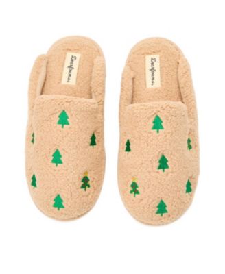 Women's Christmas Tree Teddy Scuff Slipper