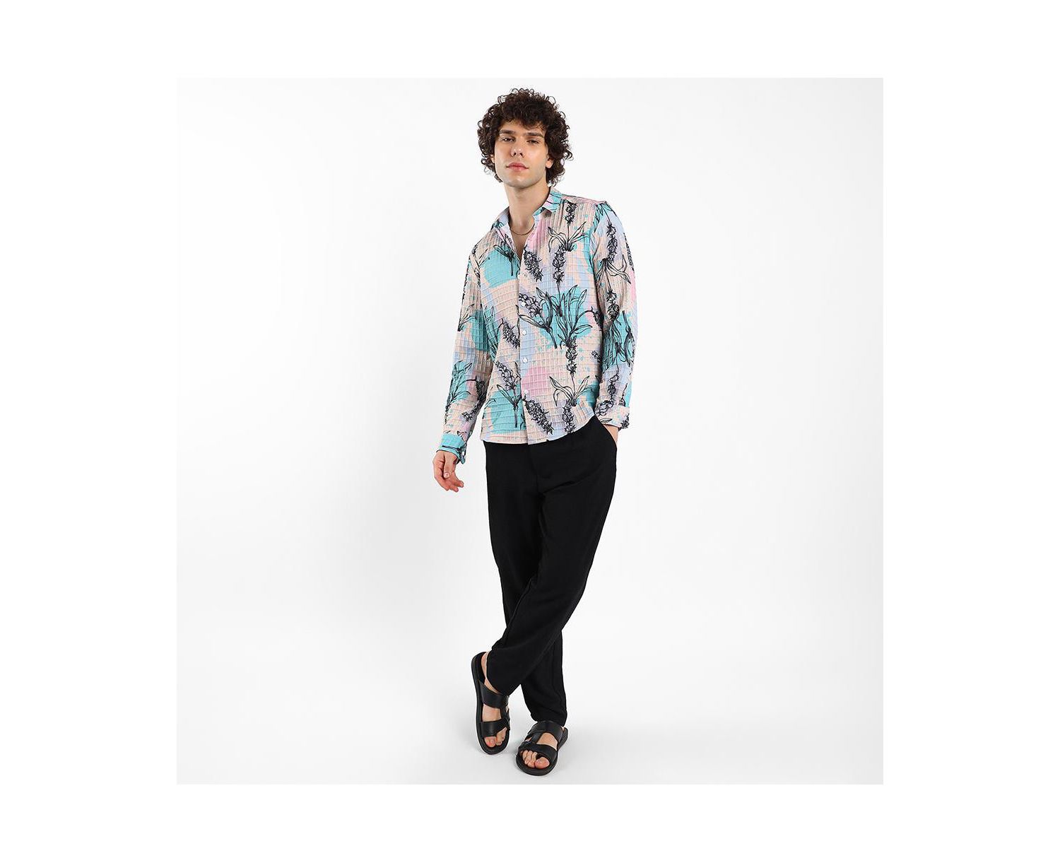 Men's Sprig-Waffle Shirt