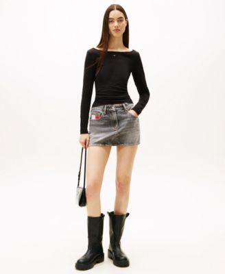 Women's Slim Flag Bling Long Sleeve T-Shirt