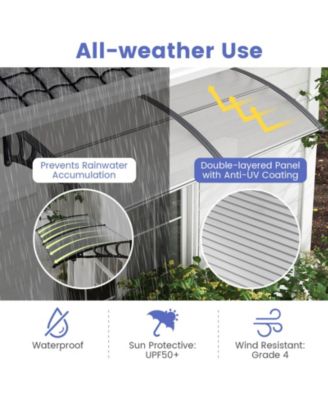  Patio Awning Canopy Outdoor Window Door Overhang Rain Snow Protection
