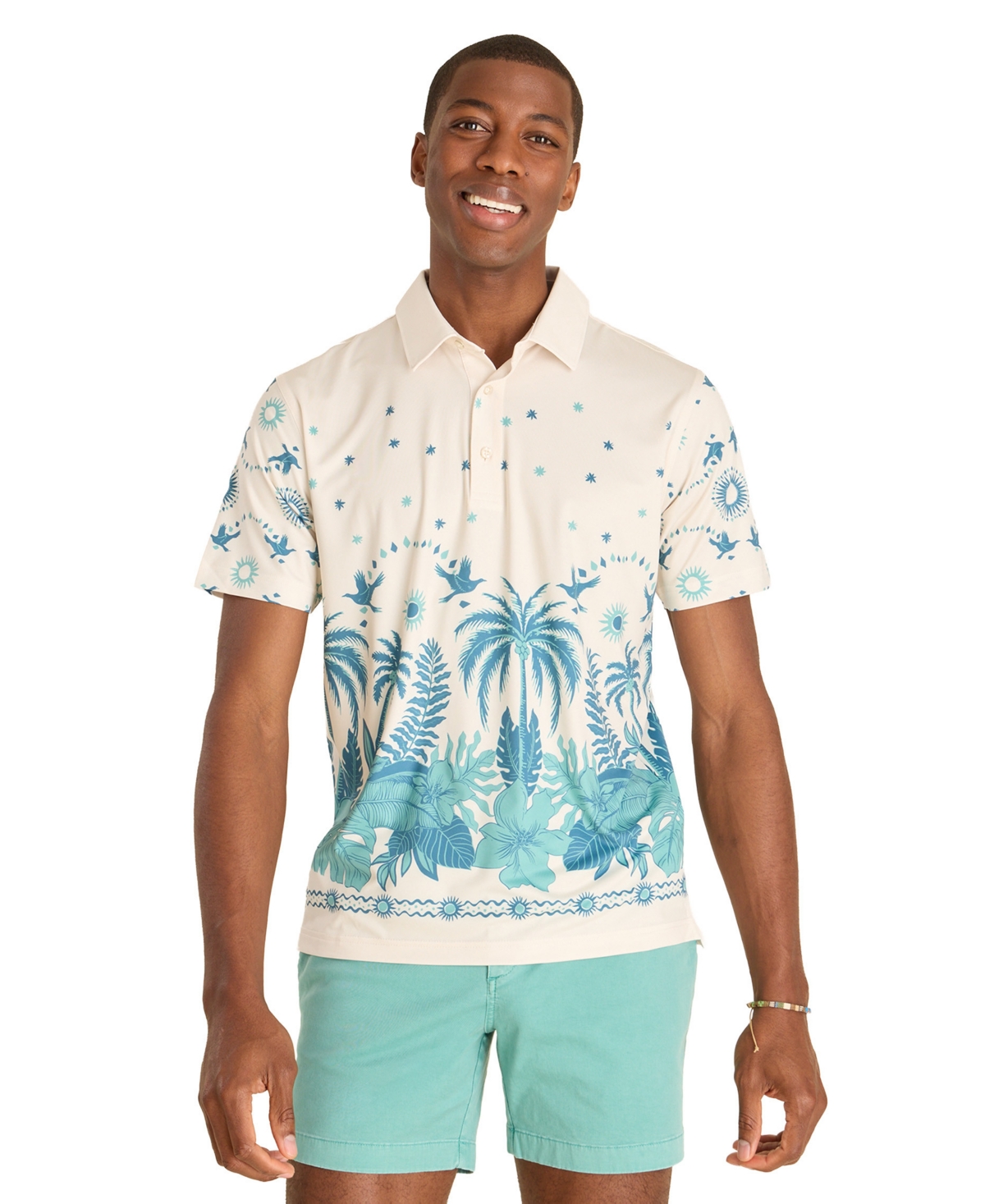 Chubbies Men's The Scenic Route Performance Polo Shirt In Neutral