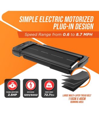 RunMaster 2-in-1 Folding Treadmill – Portable Under-Desk Electric Walking Pad with 2.5HP Motor, Foldable Handle & Large Belt – Space-Saving Design for Walking or Jogging – Black