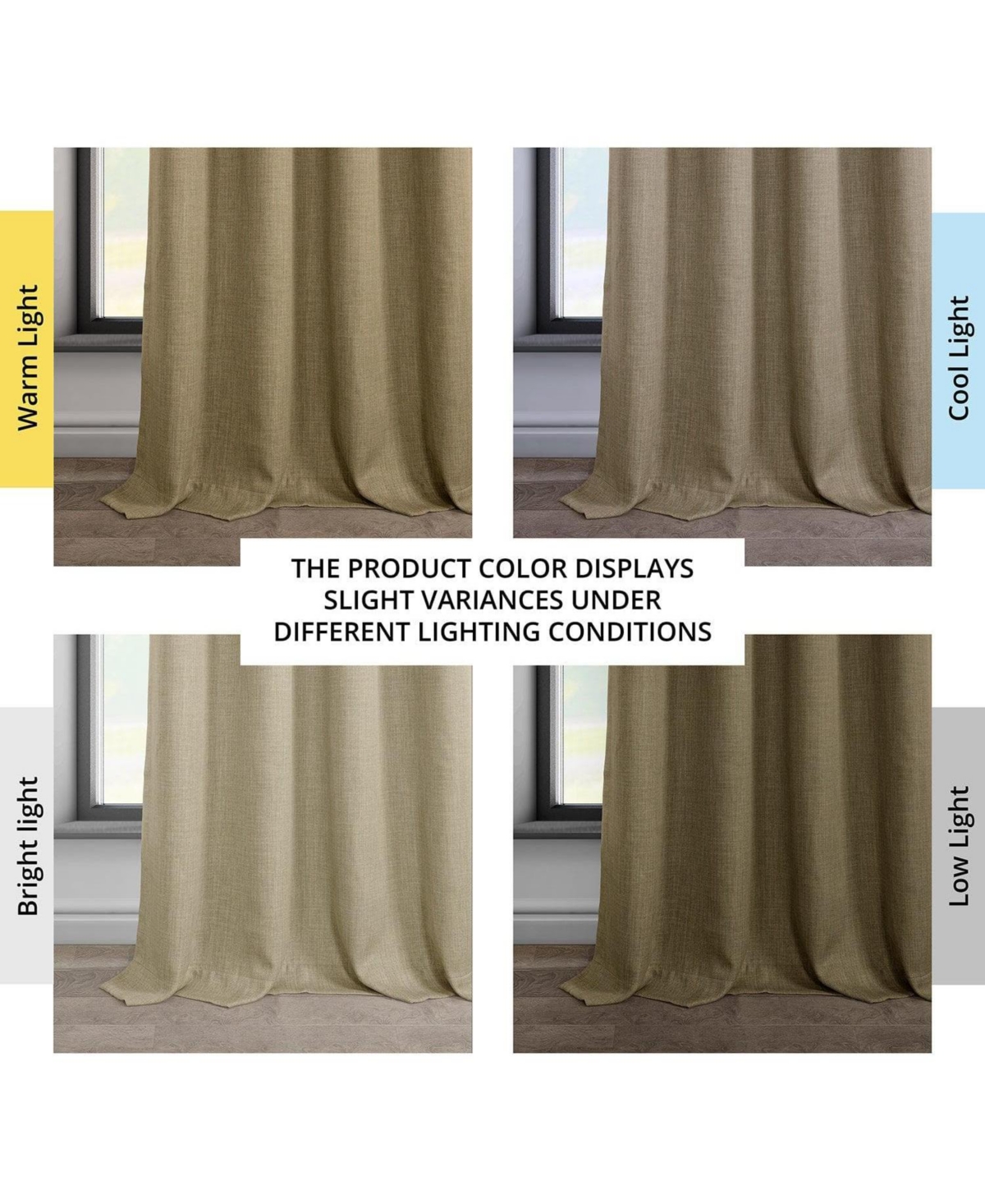 Half Price Drapes Grommet Textured Faux Linen Room Darkening Curtain