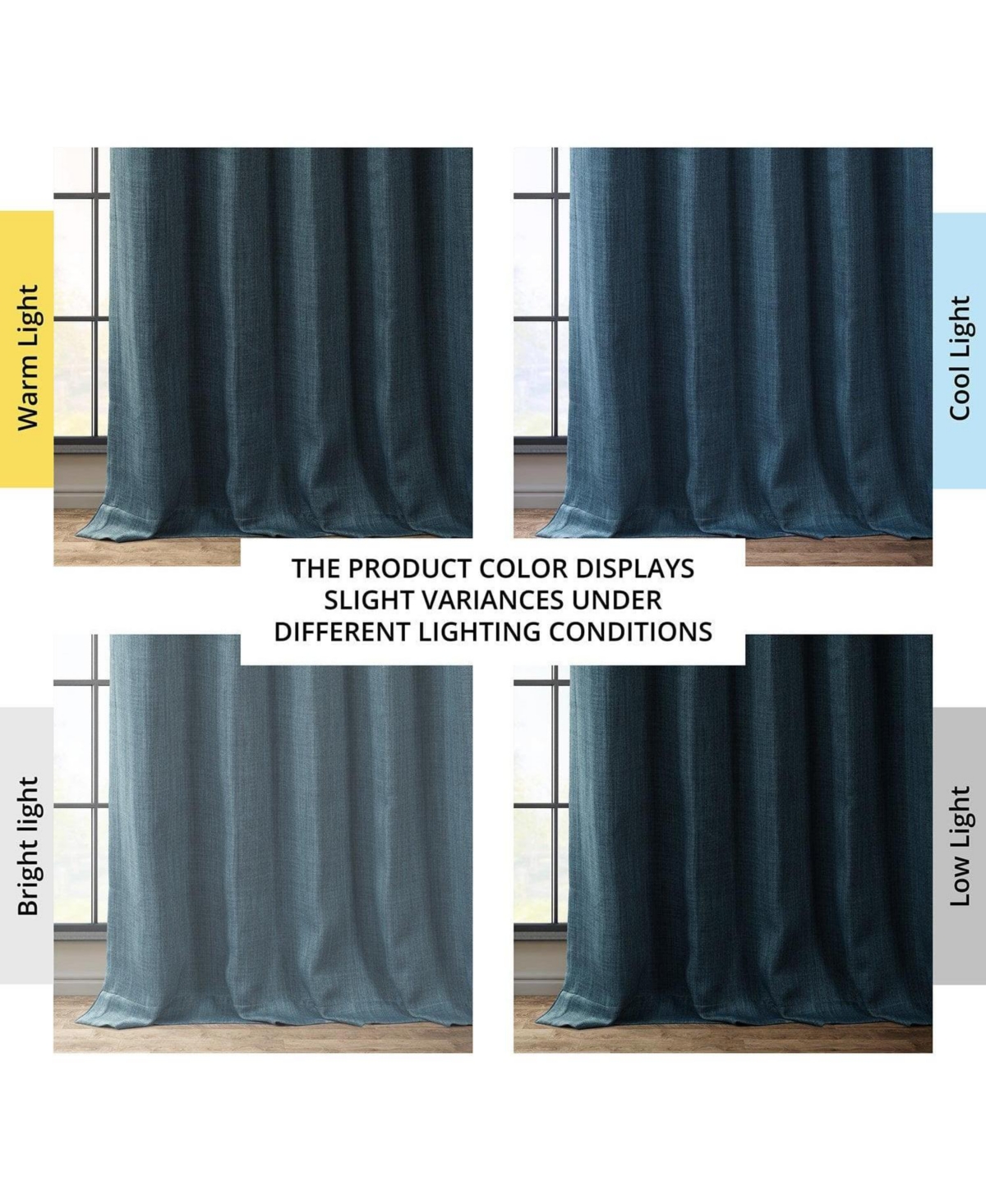 Half Price Drapes Textured Faux Linen Room Darkening Curtain In Green
