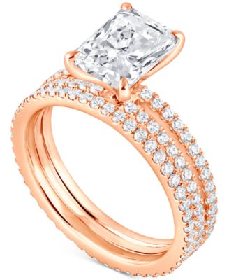 Certified Lab Grown Diamond Radiant Bridal Set (3 ct. t.w.) in 14k Gold