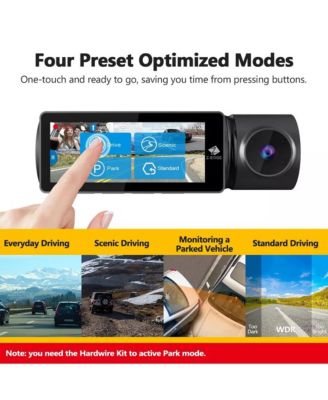 3-Channel Touch Screen IR Night Vision and Super Capacitor 4K Dash Cam