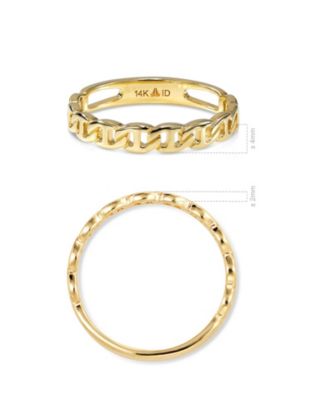 Mariner Anchor Ring in 14K Gold, Size 8, approx. 2.2 grams