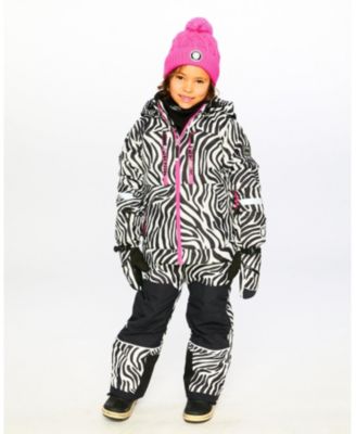 Girl Winter Mittens Teknik Zebra Print - Toddler|Child