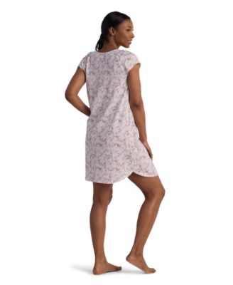 Women's Short Sleeve Printed Night Dress