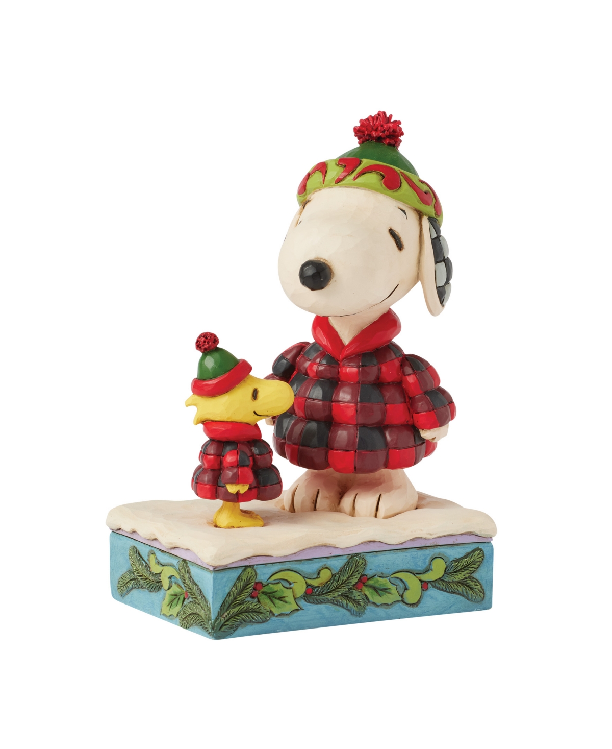 Jim Shore Snoopy And Woodstock Puffer Figurine In Multi