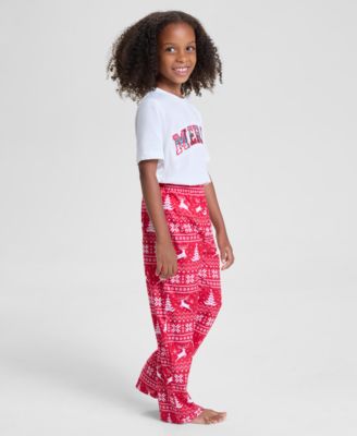 Kids 2T-16 Deer Fair Isle Fleece Pajama Pants, Macy's Exclusive
