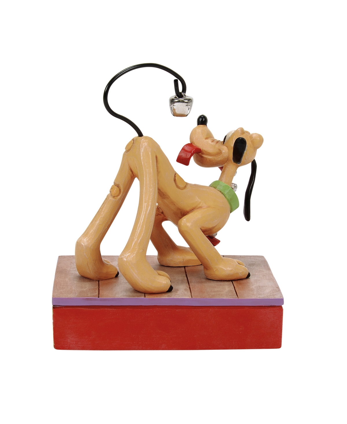 Jim Shore Pluto Christmas Bell On Tail Figurine In Multi