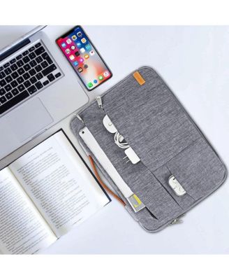 15.6 inch Laptop Sleeve Bag, Slim Lightweight Multiple Pockets Computer Cover Notebook Ultrabooks Carrying Case fit for Asus Dell Lenovo HP, Grey