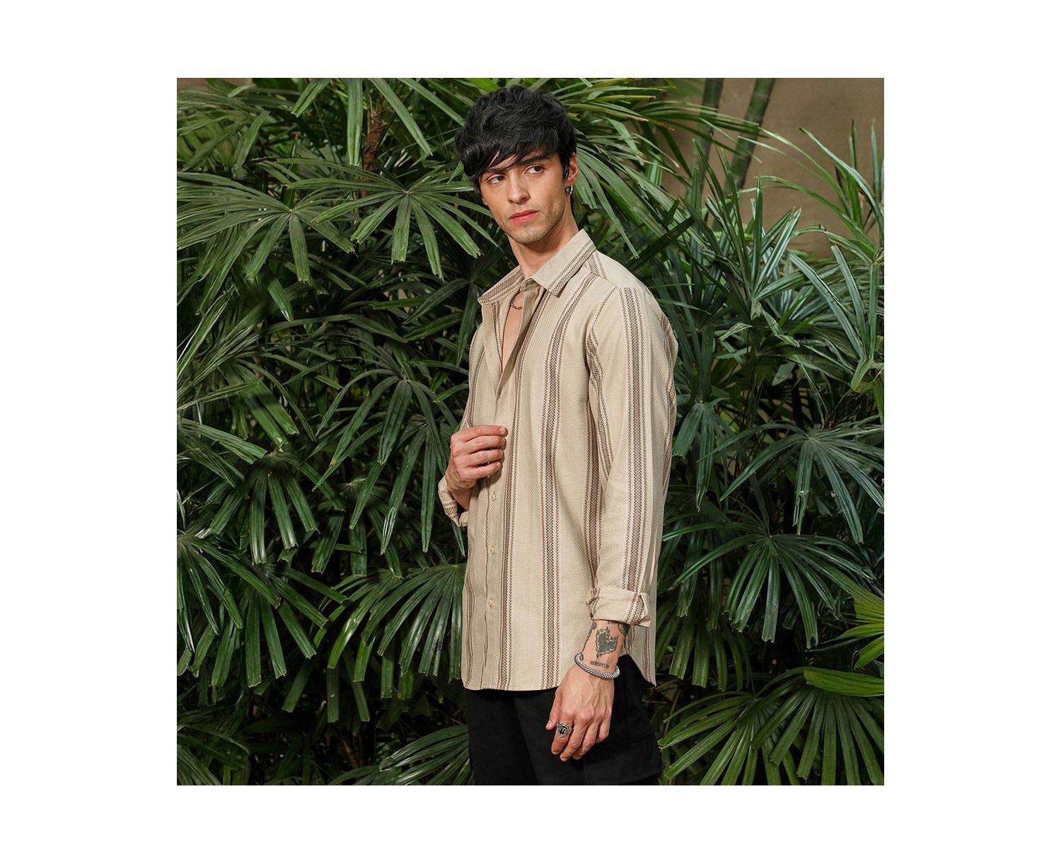 Men's Halo-Striped Shirt