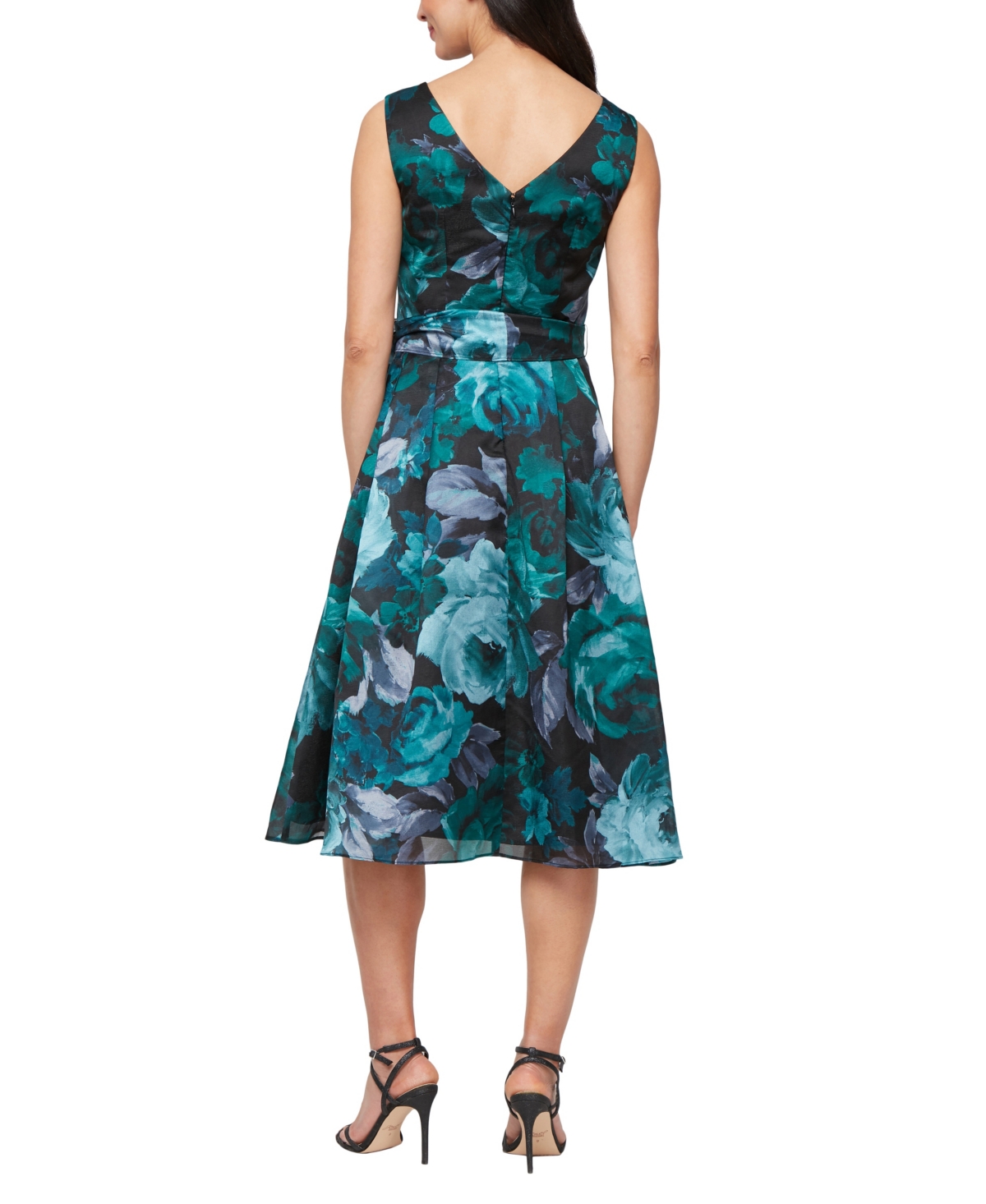Alex Evenings Women's Printed Midi Yoryu Sleeveless Dress In Multi