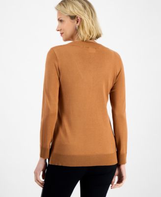 Women's Beaded-Neck Sweater