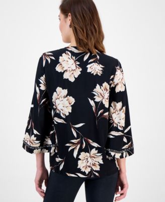 Women's Rhinestone Floral Top