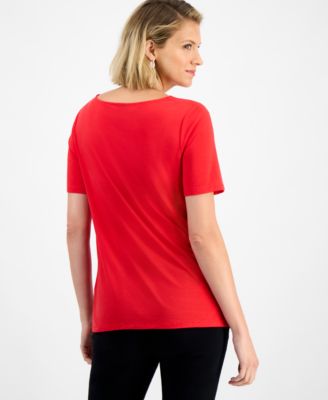 Women's Cowl-Neck Short-Sleeve Top, Macy's Exclusive