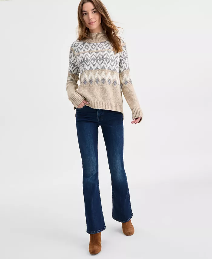 Women's Fair Isle Mock-Neck Sweater - thumbnail 2