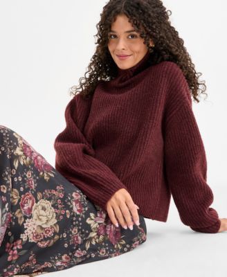 Women's Ribbed Mock-Neck Sweater