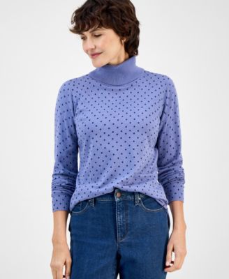 Style & Co - Women's Minor Dot Core Turtlene Sweater