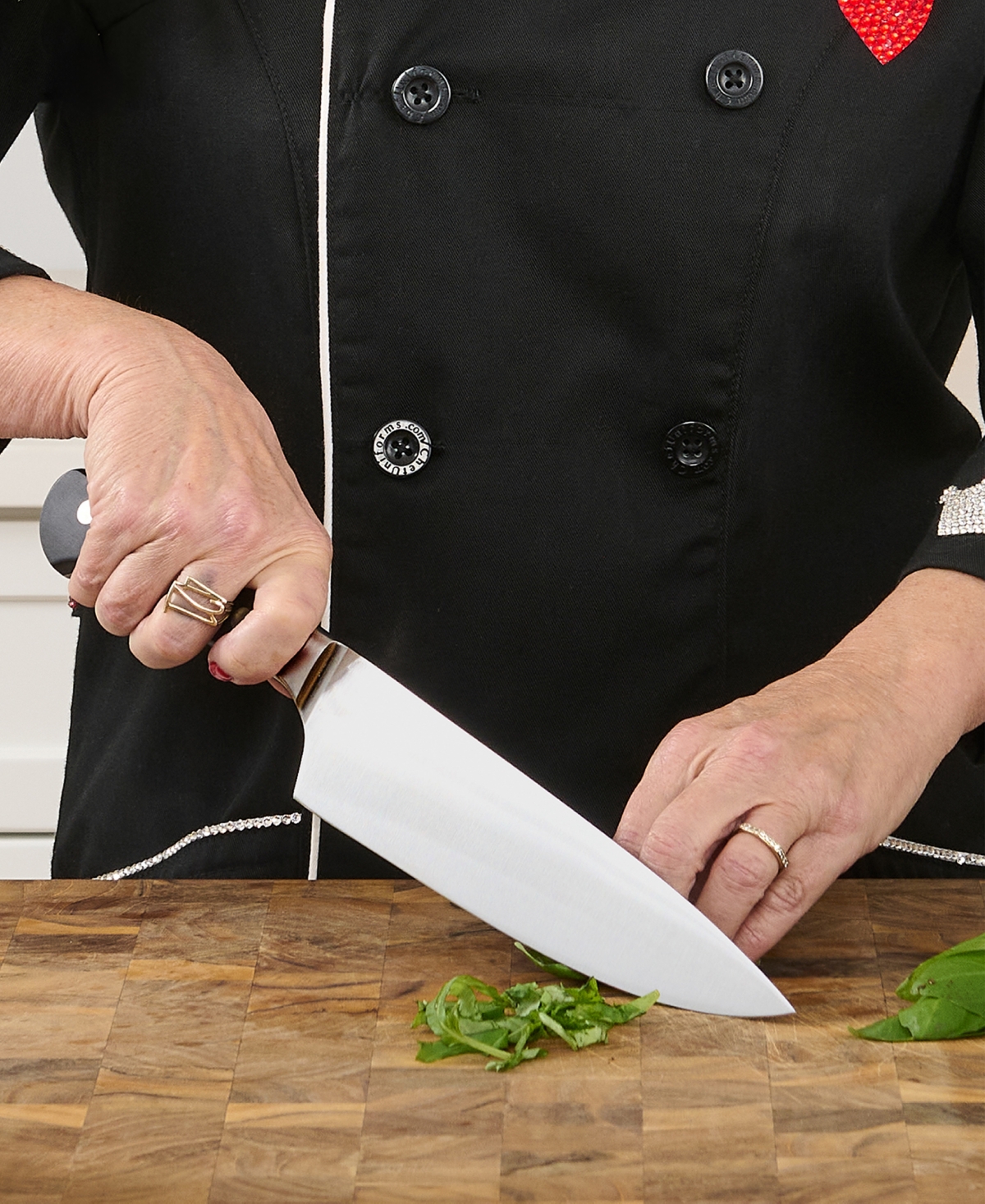 Cat Cora Cutlery-pro 3-piece Triple-rivet Handle Forged Chefs Knives Set In Multi