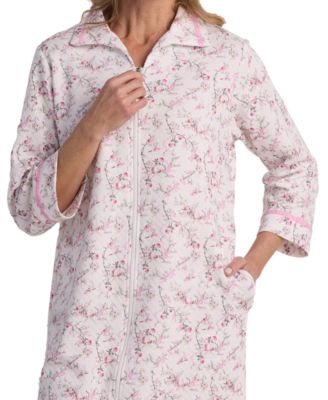 Women's Long Sleeve Printed Zip Robe