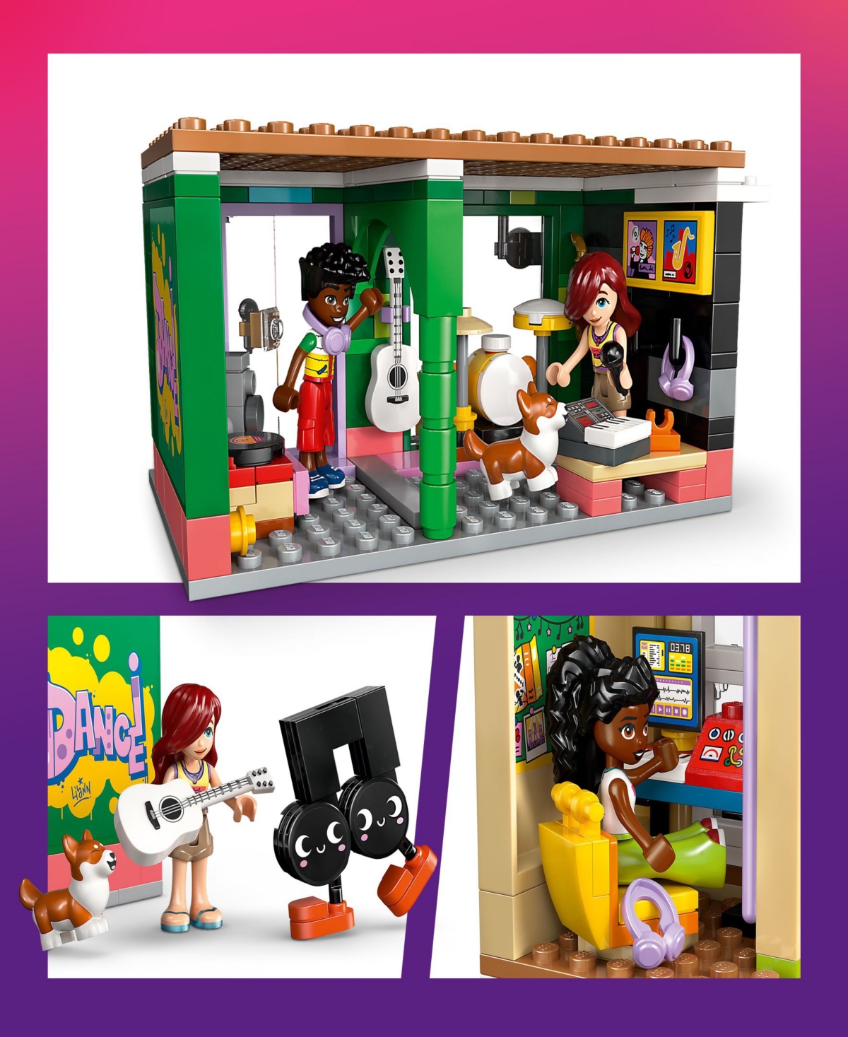 Lego Friends Music Store Apartment 42653 Toy Building Set, 483 Pieces In Multi