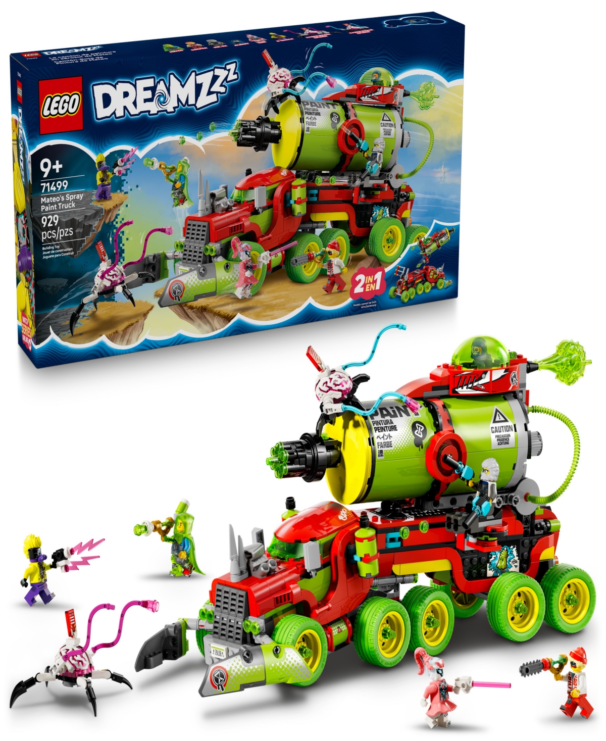Lego Dreamzzz Mateo's Spray Paint Truck 71499 Toy Building Set, 929 Pieces In Multi