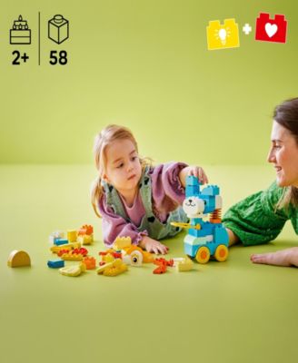 DUPLO Town 3 in1 Animals on Wheels 10448 Toy Building Set, 58 Pieces