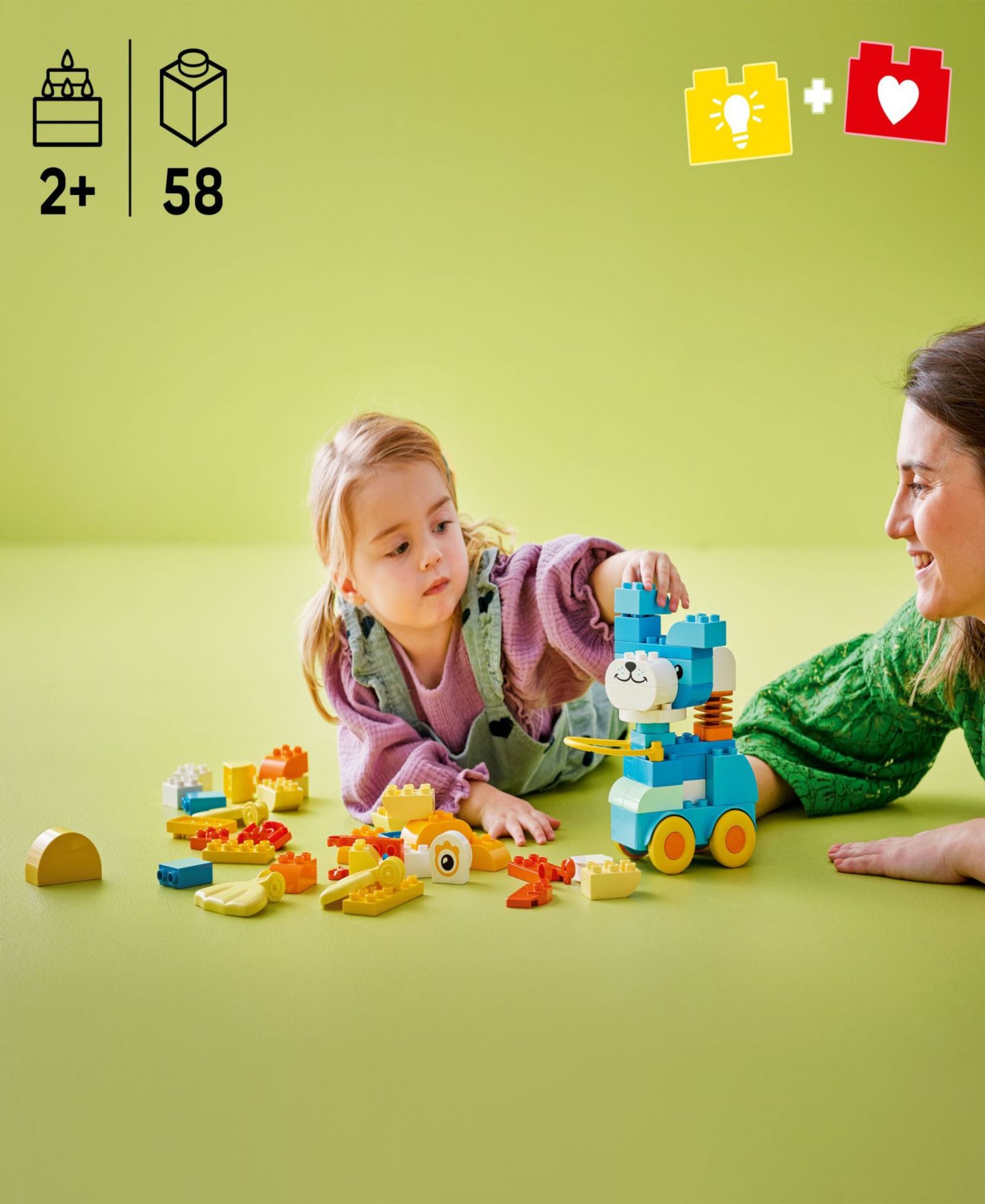 Детский конструктор LEGO® Duplo Town 3 in1 Animals on Wheels 10448 Toy Building Set, 58 Pieces — фото 3