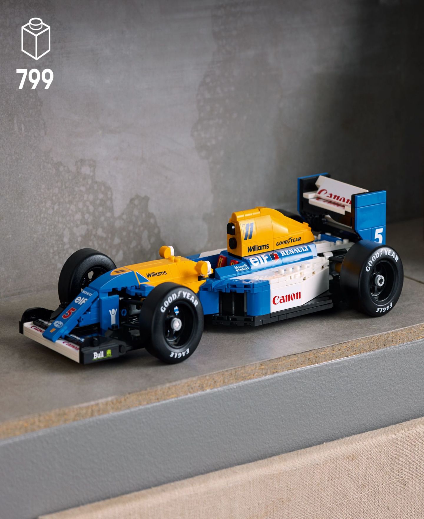 Детские конструкторы LEGO® Icons Williams Racing FW14B and Nigel Mansell Model Car Set 10353, 799 Pieces — фото 2