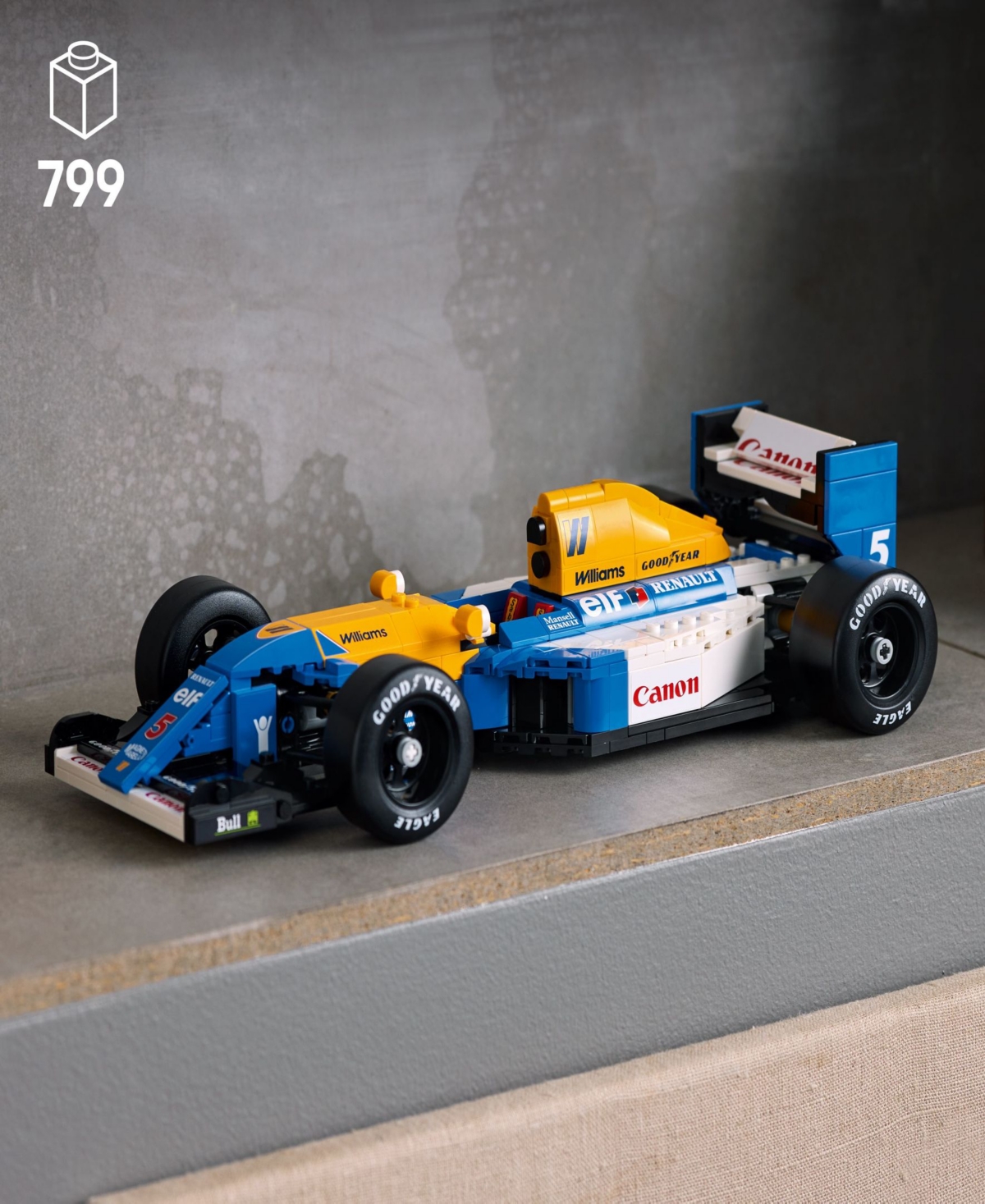 Lego Icons Williams Racing Fw14b And Nigel Mansell Model Car Set 10353, 799 Pieces In Multi