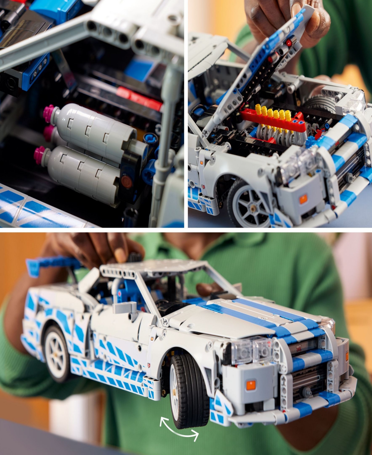 Lego Technic 2 Fast 2 Furious Nissan Skyline Gt-r R34 Car 42210, 1410 Pieces In Multi