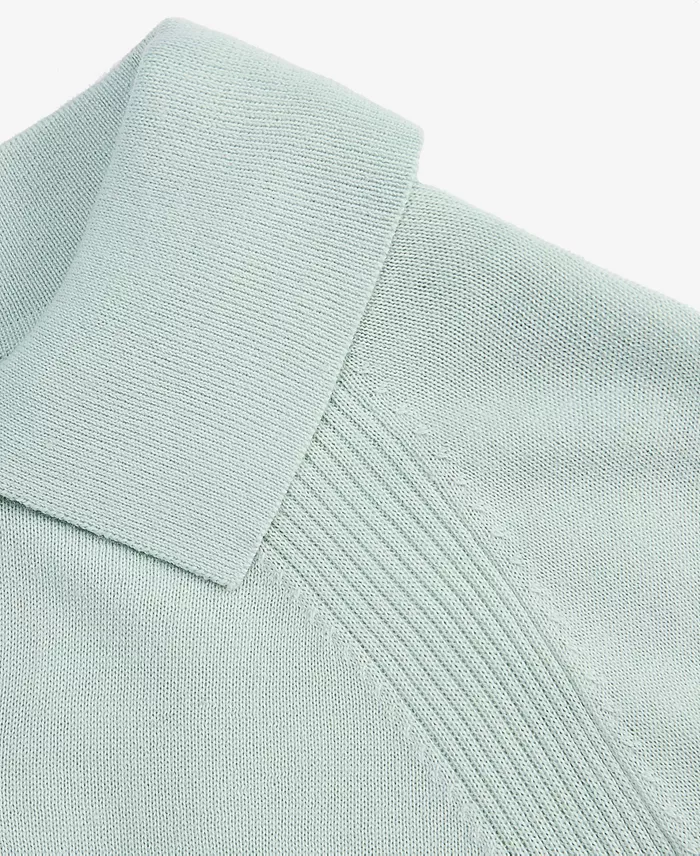 Men's Short Sleeve Textured Merino Polo Sweater - thumbnail 6