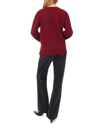 Women's Crewneck Rhinestone Long-Sleeve Sweater