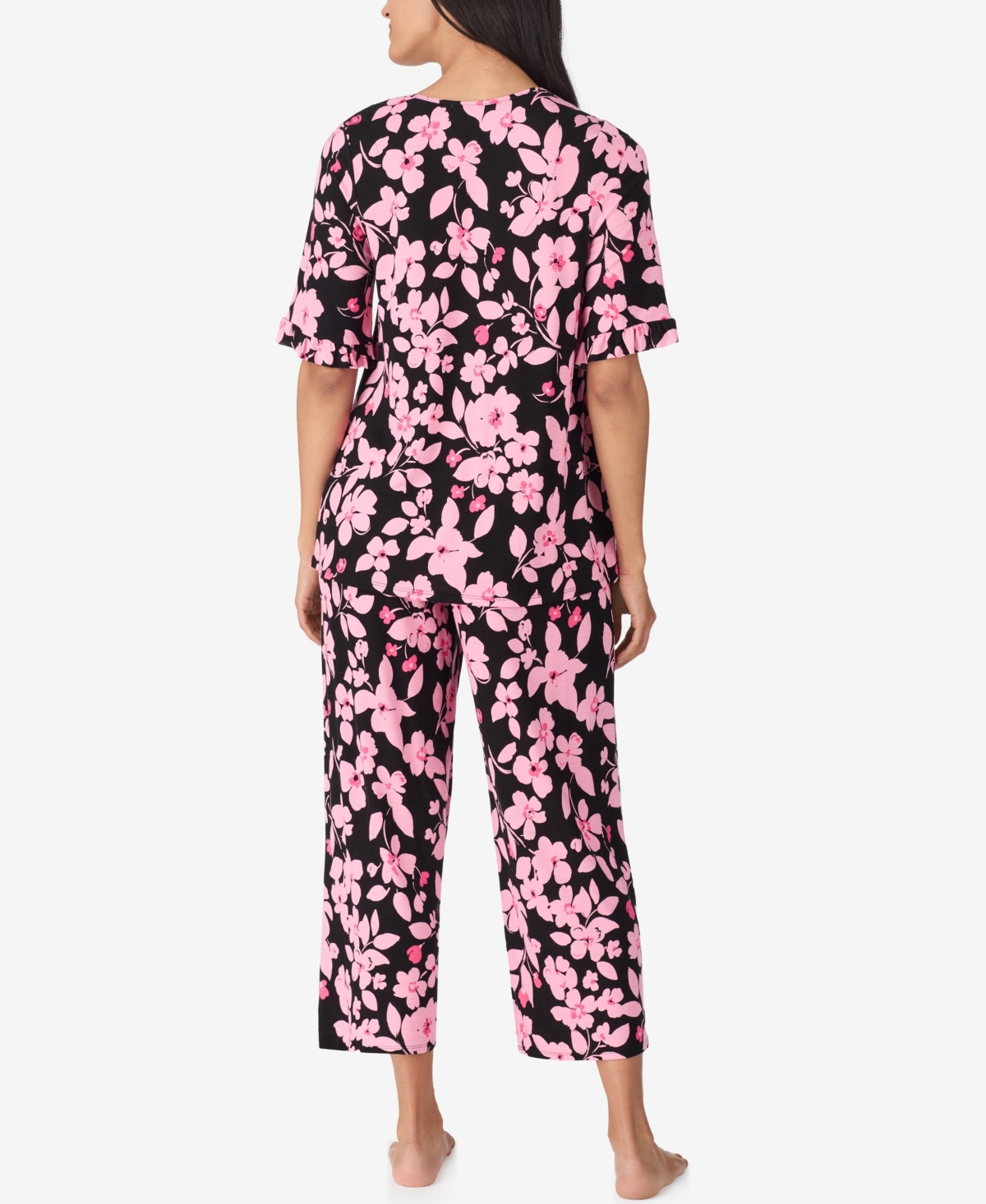 Ellen Tracy Women's Above Elbow Sleeve Pajama Set