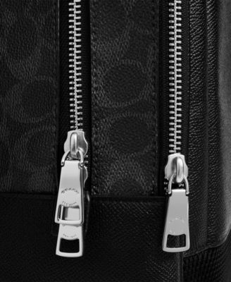 Men's Wade Coated Canvas and Crossgrain Leather Backpack