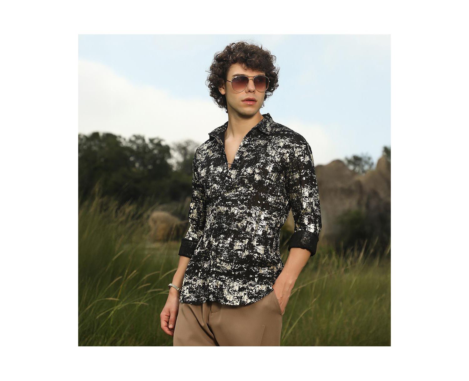 Textured Foil Shirt